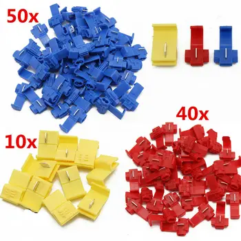

100PCS Electrical Quick Splice Lock Wire Cable Terminal Connectors Crimp Tool