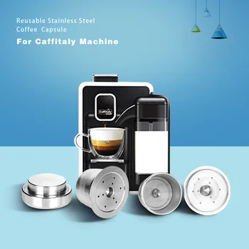 

Stainless Steel Caffitaly Coffee Reusable Capsule Wacaco Minipresso CA Maker Refillable Coffee Filter For Tchibo Cafissimo ALDI