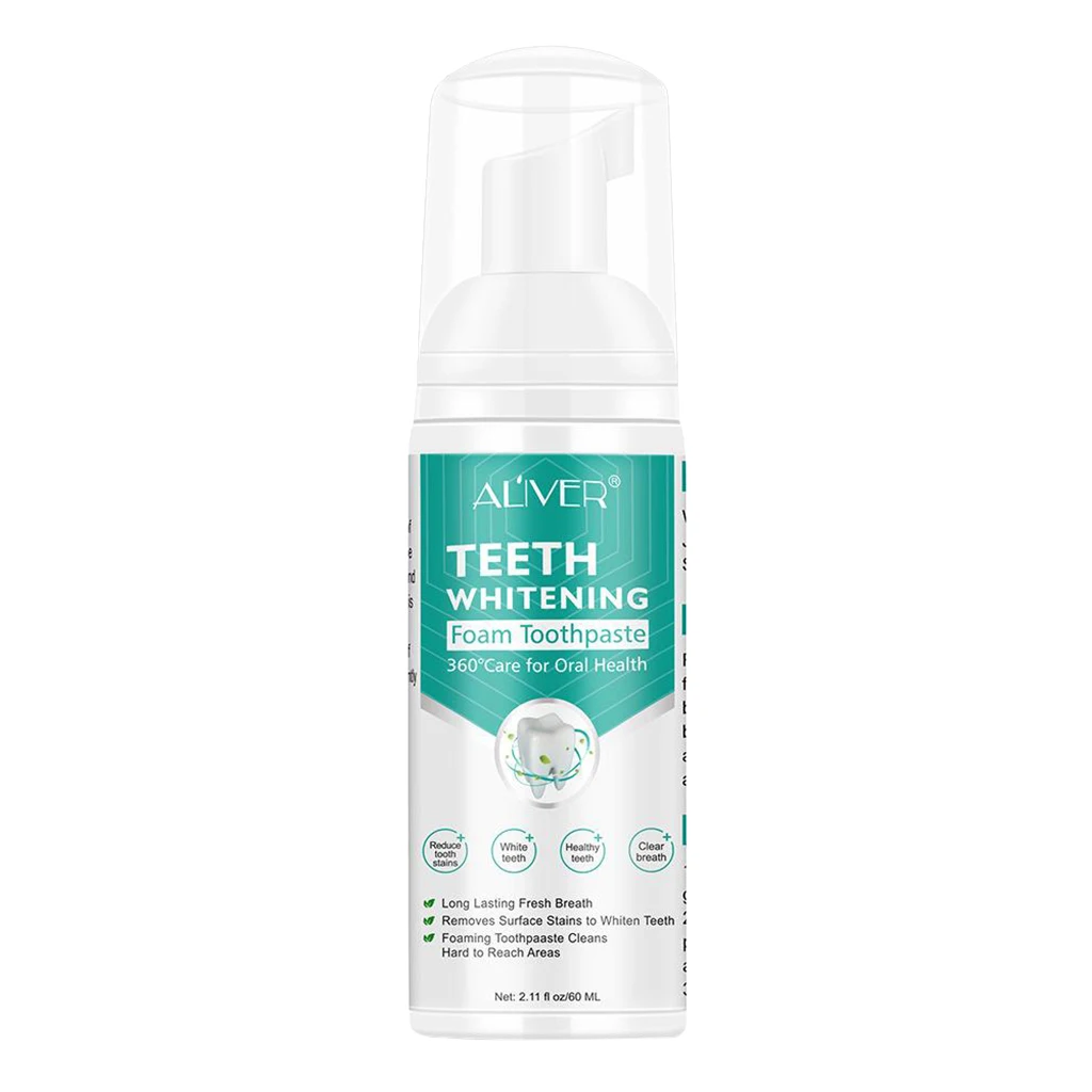 Teeth Whitening Cleaning Foam Toothpaste Cleaning Gums Freshen Breath 60ml Teeth Whitening Cleaning Foam Toothpaste Cleaning Gums Freshen Breath 60ml