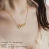 eManco Customized Personalized Letter Custom Name Necklace for women Gold Stainless Steel Chain Choker Necklace Jewelry Gift ► Photo 2/5