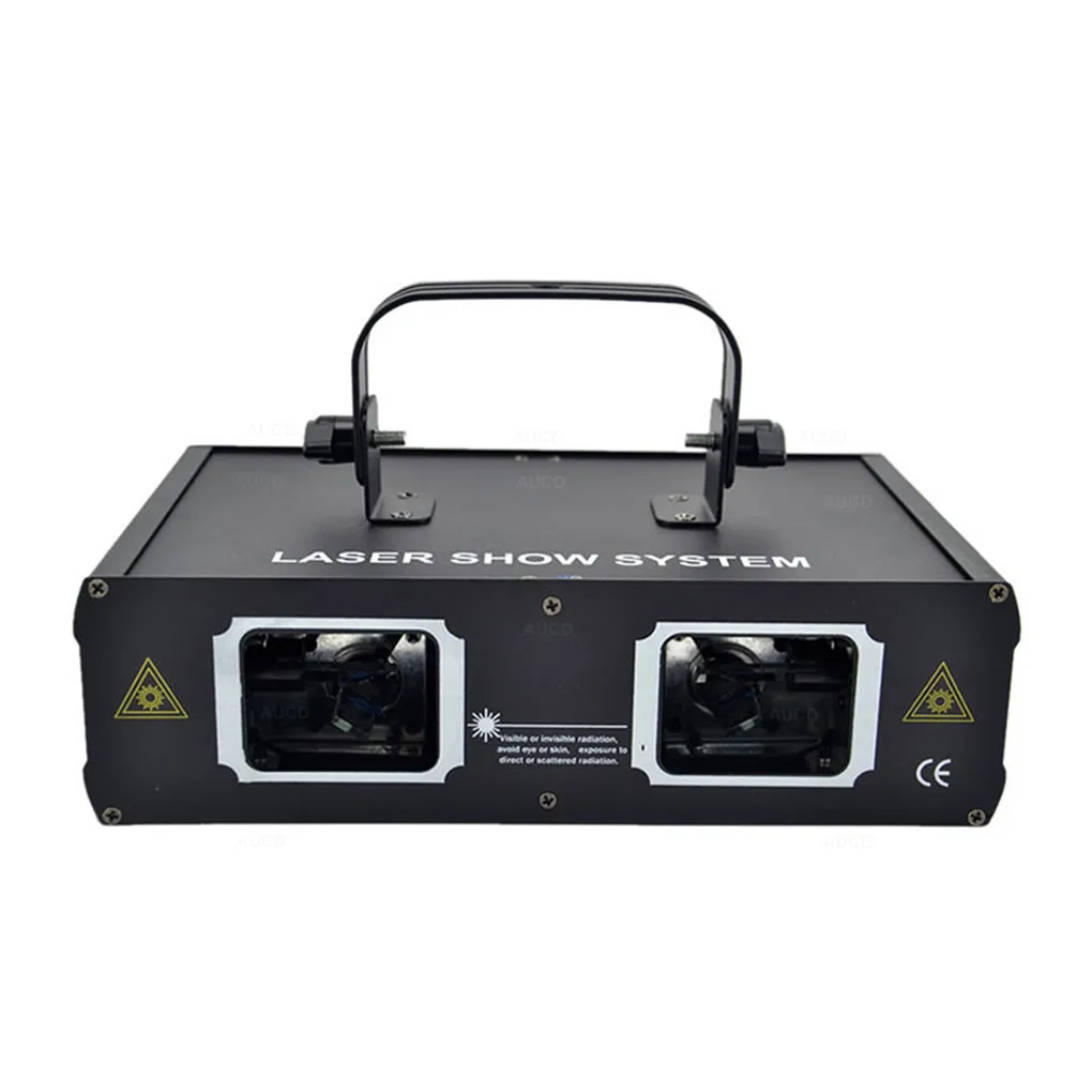 AUCD 2 линзы красный зеленый синий RGB проектор лазерные огни DMX Профессиональный DJ