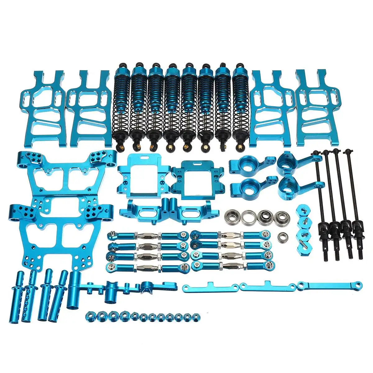 Обновленная посылка деталей для HSP RC 1:10 94111 94108 гусеничный автомобиль грузовик синие части и Асса алюминиевый сплав синий