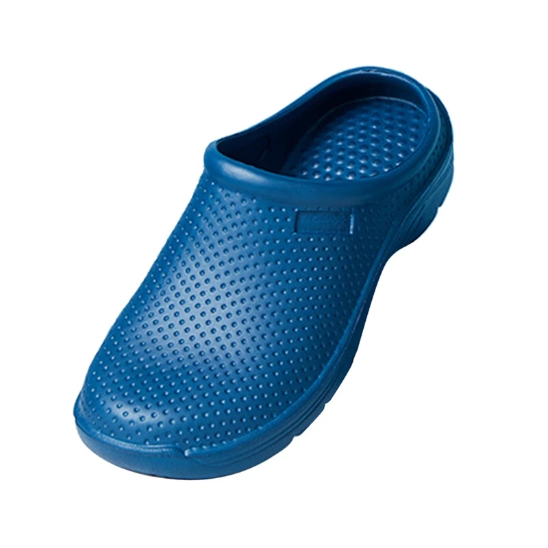 Медицинские тапочки; Рабочая обувь для медсестер; водонепроницаемые шлепанцы для доктора; хирургическая обувь EVA; лабораторные тапочки для операционной - Цвет: Dark blue
