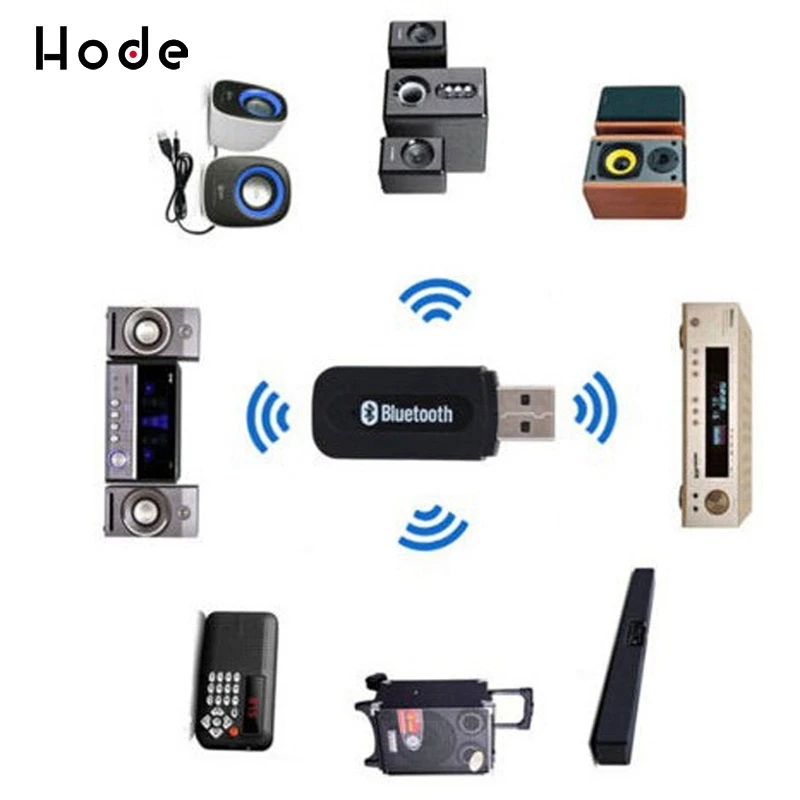 

Wireless Bluetooth 3.5mm AUX Audio Stereo Music Home Car Receiver Adapter Mic