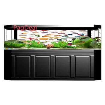 

Customized Aquarium Background Poster With Self-Adhesive Sea Shell PVC Fish Tank Decoration Accessories Landscape Wallpaper