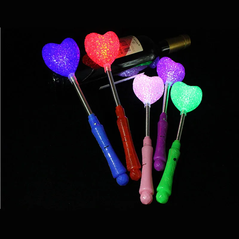 Fashion Hot Sale Led Clothes Fashion Party Xmas Halloween Star Heart Flower Sticks Magic Wand Flashing Lights Up Glow Event (7)