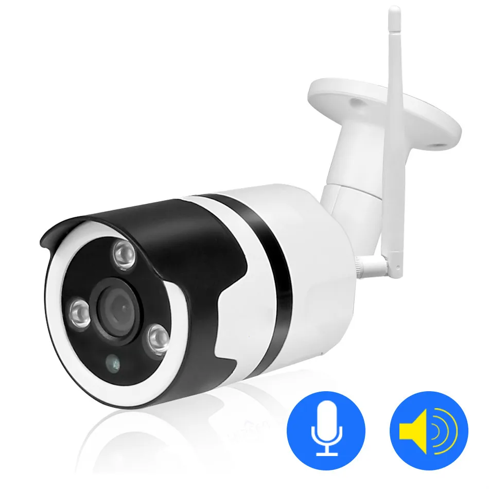 

wifi outdoor IP camera 1080P 720P waterproof 2.0MP wireless security camera metal two way audio TF card record P2P bullet