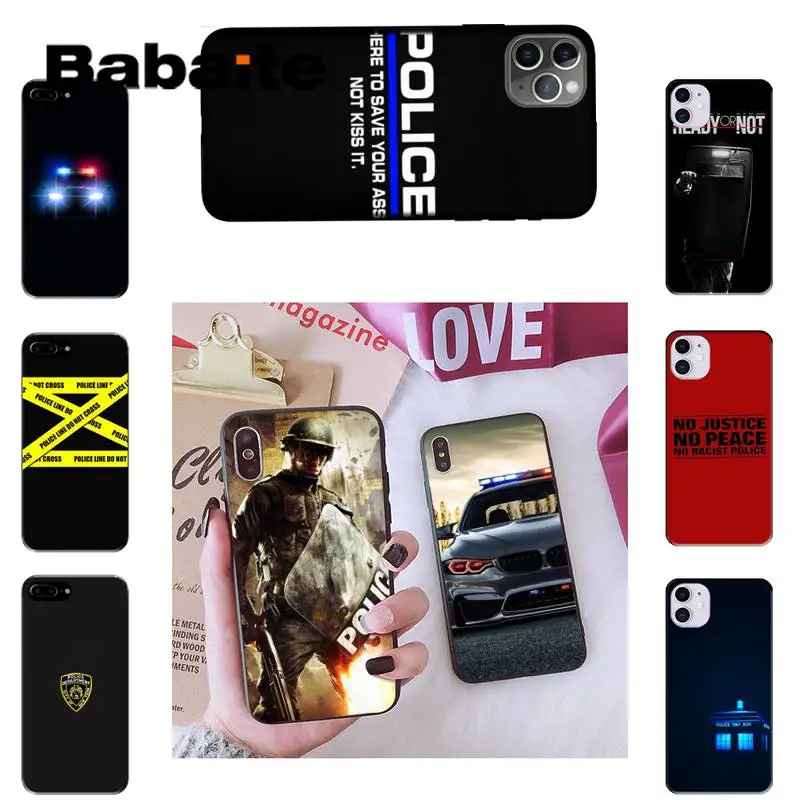 Роскошный чехол для телефона Babaite с символом полиции iPhone 8 7 6 6S Plus X XS MAX 5 5S SE XR 11 11pro