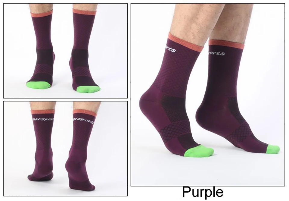 KoKossi Multicolor Bicycle Socks Men Women Sports Socks Outdoor Running Camping Socks Comfortable Soft Skin-friendly Socks