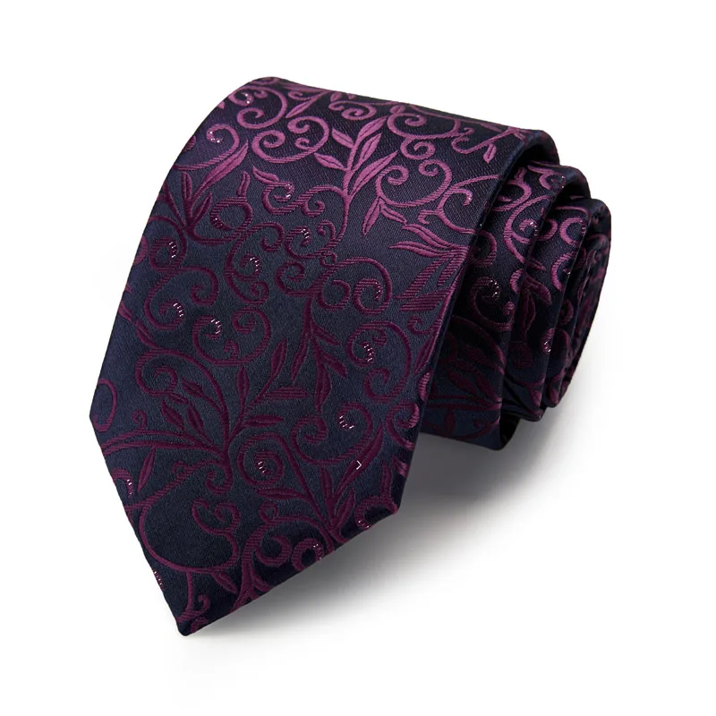 Новые свадебные вечерние мужские галстуки фиолетовые полосатые модные дизайнерские галстуки для мужчин бизнес 8 см Dropshiiping набор галстуков L10003