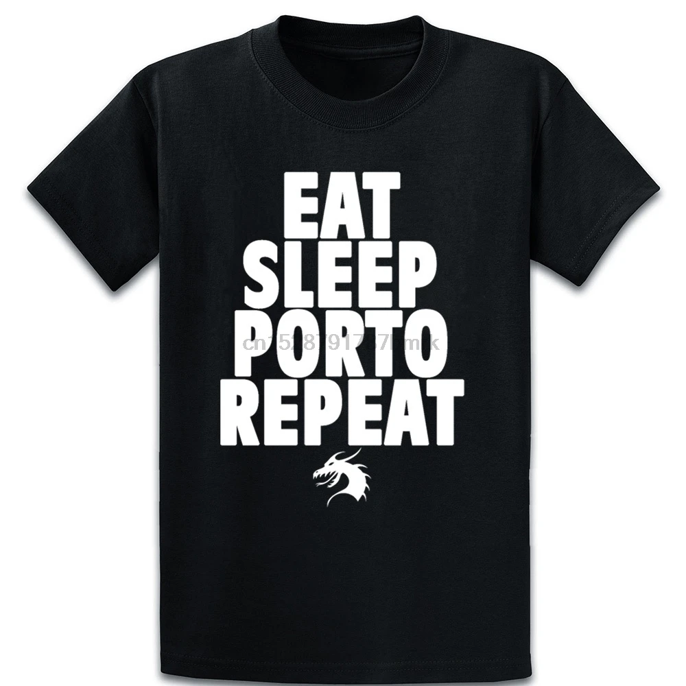 Eat Sleep Порто футболка повседневная дизайн нормальная весна осень S-XXXXXL хлопок