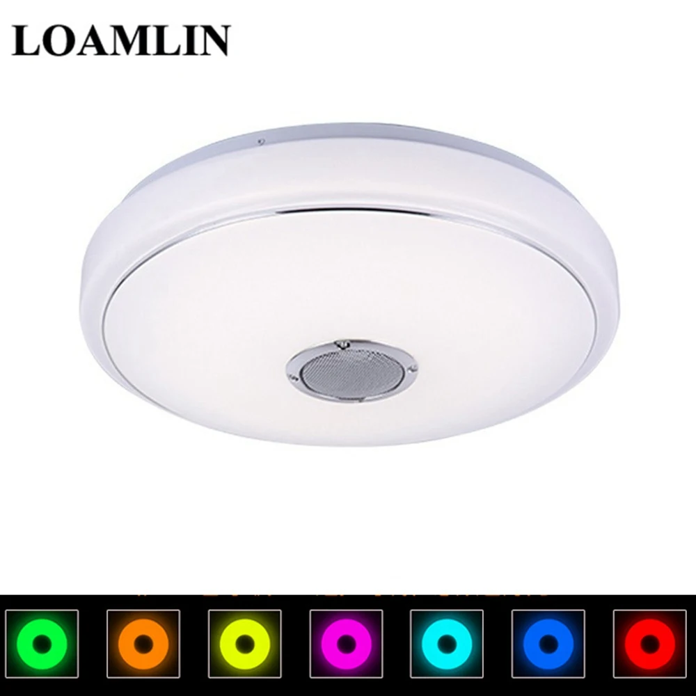 Умный музыкальный светодиодный потолочный светильник RGB с регулируемой яркостью