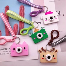 Детские игрушки, брелок с камерой, креативные брелоки в форме фотоаппарата, силиконовые стереоскопические подвески, аксессуары для сумки, подарки на день рождения