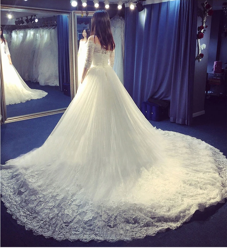Vestidos De Novia кружевное свадебное платье с коротким рукавом, бальное платье, свадебные платья, Robe De Mariage, свадебные платья