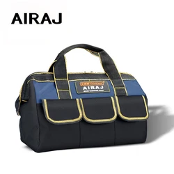 AIRAJ Bolsa de herramientas de 13 pulgadas, Kit de herramientas de apertura superior de gran capacidad, bolsa de almacenamiento de herramientas Simple para instaladores de carpintería de electricista