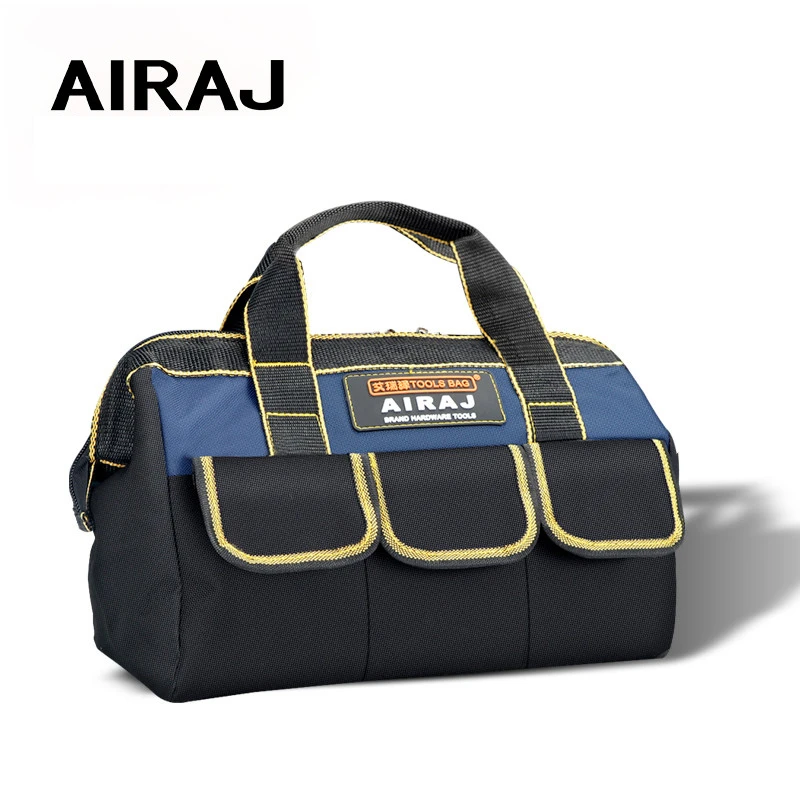 rolling tool chest AIRAJ 13 in Tool Bag, Large Capacity Top Opening Tool Kit, Simple Tool Storage Bag For Electrician Woodworking Fitters best rolling tool box