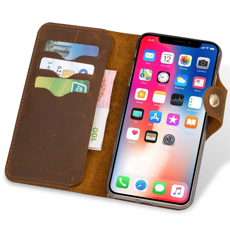 Флип-чехлы для телефонов iPhone 6 7 8 Plus X Xs Max, чехол с рисунком Crazy Horse, задняя крышка для iPhone 6 6S plus 6p 7p 8 p, чехол