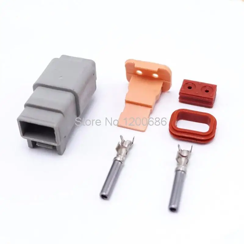 

10Kits Female 2 Pin Deutsch Waterproof Sealed Auto Connector Plug Sets DT06-2S