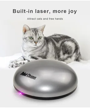 

Cat Toy Cat-tickling 2in1 Funny LED Laser Cat Toys Mini Robot Cleaner Cat Dog Hair Removal Interactive Pet Cat Teaser Toy Supply