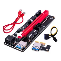 Câble d'extension Usb 3.0 PCIE, 6 broches, pour alimentation, Ver 009S Express, 16X 