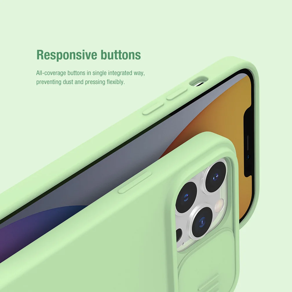 For iPhone 13 13 Pro Case NILLKIN CamShield Silky Magnetic Silicone Slide Camera Protection Cover For iPhone 13 Pro Max Case