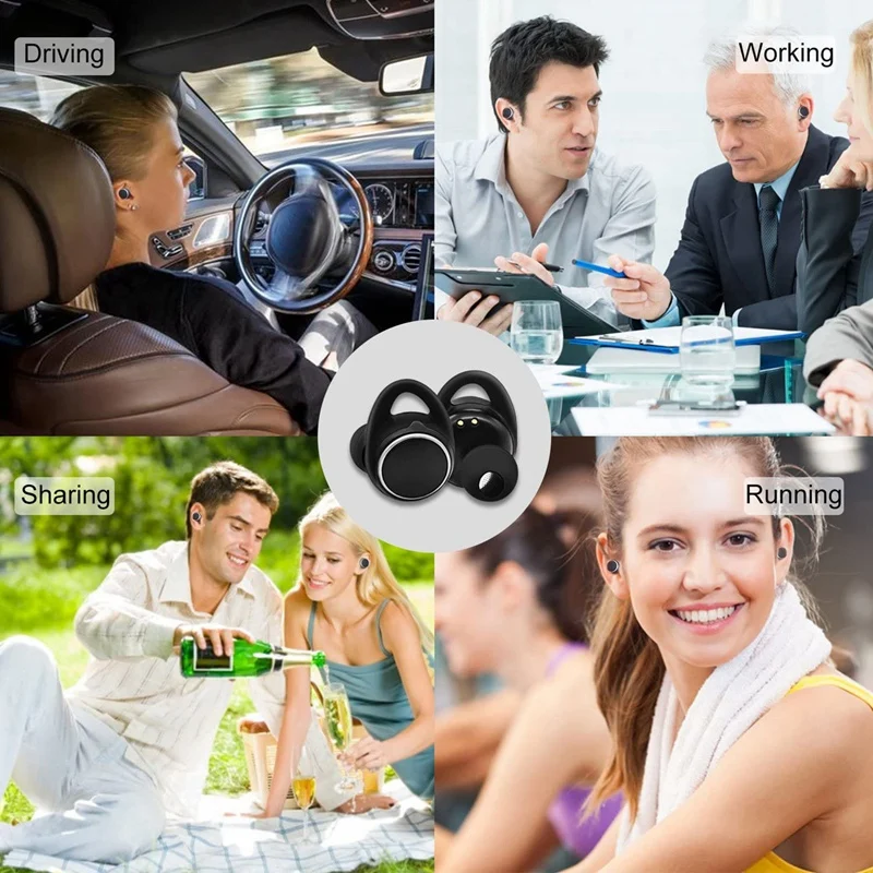 BS01 пресс HD стерео TWS Bluetooth гарнитура беспроводная Спортивная с поворотным