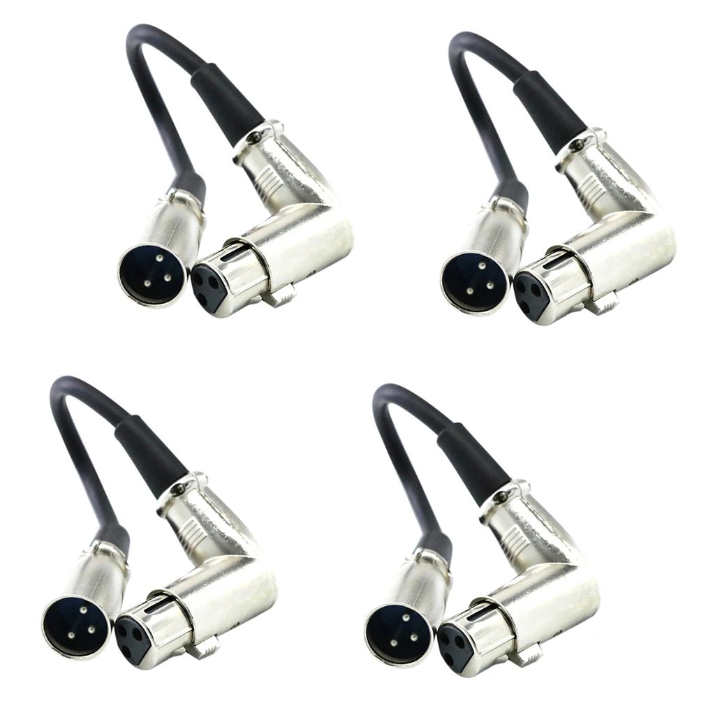 7,87 дюйма XLR Женский правый угол к XLR Женский кабель(4 шт