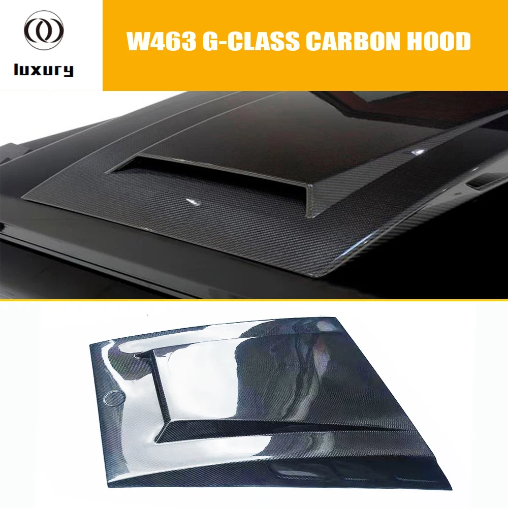 

B Style Carbon Fiber Engine Cover Bonnet Hood Cover for Benz W463 G350 G500 G550 G63 G65 96 - 19