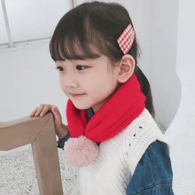 Зимний детский теплый шарф, вязаные шарфы-снуды, для маленьких мальчиков и девочек, для детей, для шеи, теплый шейный платок, шарф с крестиком, многофункциональный