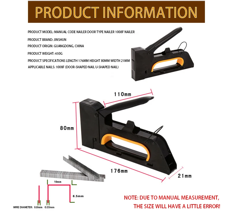 Pistola De Clavos Multifuncion 1008f Grapadora Manual Tipo Puerta Grapadora De Mano Grapadora Pistola De Clavado Con Dos Cajas De Clavos Aliexpress Herramientas