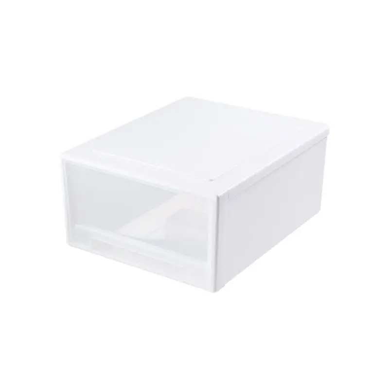 Штабелируемый ящик прозрачный пластиковый компактный чехол-органайзер для обуви, одежды, носков, контейнер с крышкой, маленький большой размер