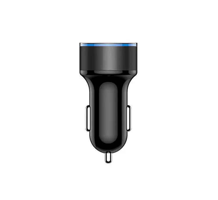 Автомобильное зарядное устройство с двумя USB разъемами 3,1 А, 2 порта, алюминиевый сплав+ АБС-пластик, 12-24 В, прикуриватель, быстрое автомобильное зарядное устройство, адаптер питания, автомобильный стиль - Название цвета: Black 3.1A