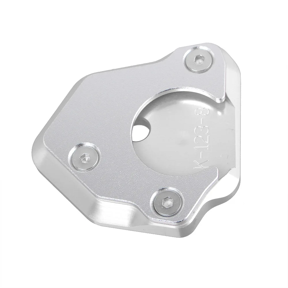 Для- KTM Duke125 250 390 SideStand подставка опорная пластина подножка сторона удлинитель колодки CNC алюминиевые аксессуары для мотоциклов - Цвет: Silver