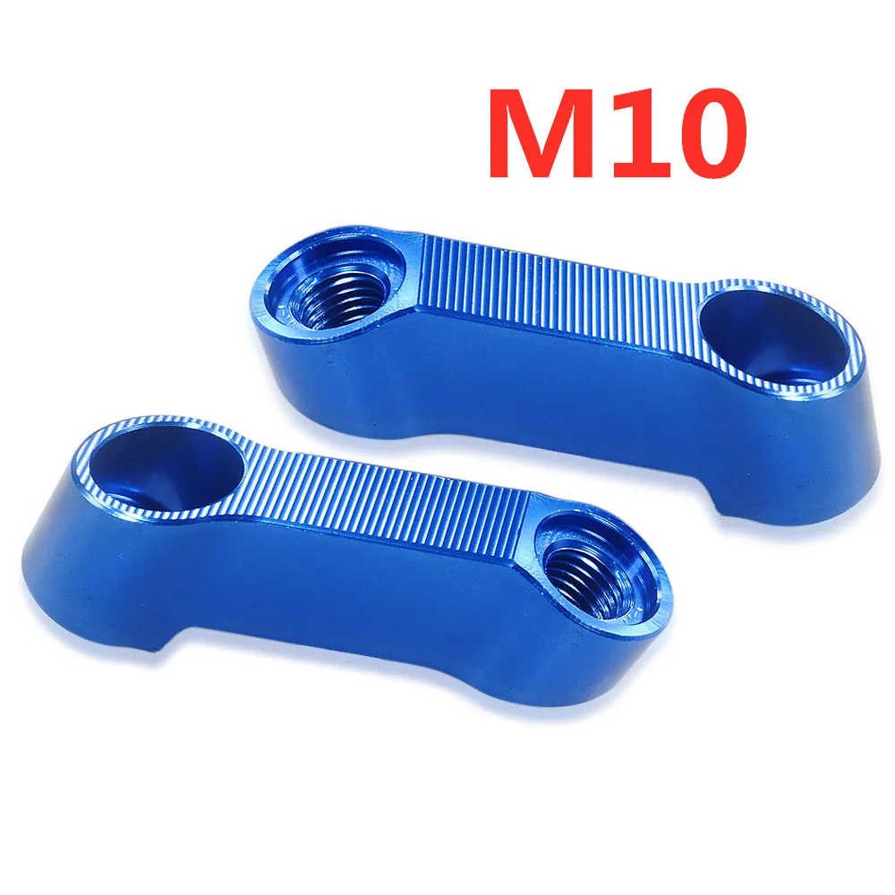 M10X1.25mm Blue Для Honda CB400 VTEC CB1300 CB1100 CB500F CB600F Moto запчасти 10 мм 8 мм мотоциклетные зеркала заднего вида расширение Riser расширение адаптера - Цвет: M10X1.25mm Blue