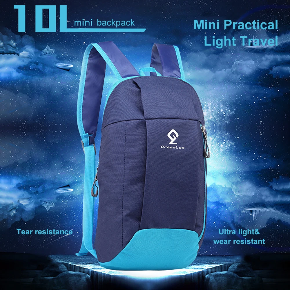 10L нейлоновый ультралегкий походный рюкзак, дорожная сумка, большая емкость, на молнии, с выдвижным кольцом, Водонепроницаемая спортивная сумка для подростков