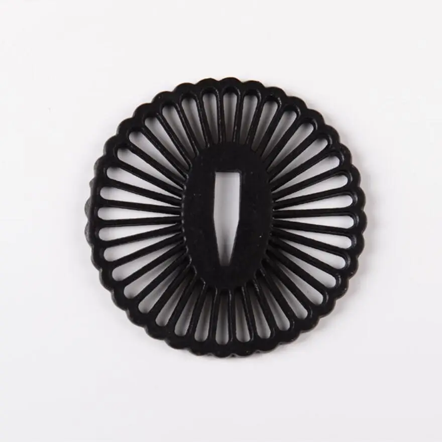 Красивая Черная Железная защита Tsuba ручной работы для японского самурайского