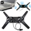 New Rotatable USB Fan Cooling Pad 2 Fans Cooler Notebook Cooler Computer Fan Stand for 10-17