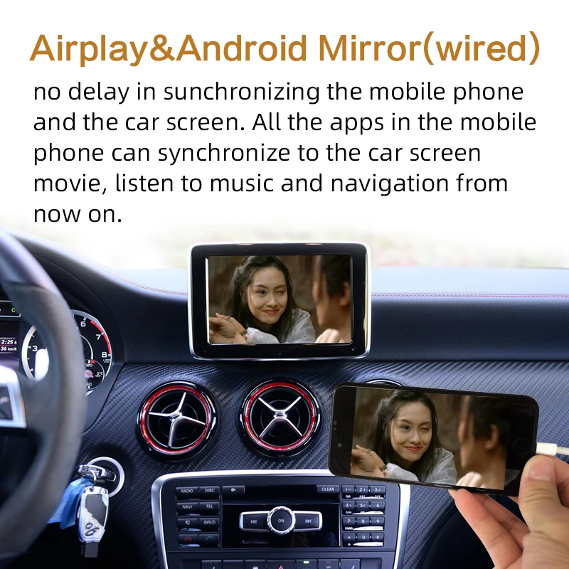 Sinairyu Wifi беспроводной Carplay Car Play Android авто зеркало модифицированное для Mercedes GLA GLC GLE GLS NTG 5,1 5,2 5,5 камера заднего вида