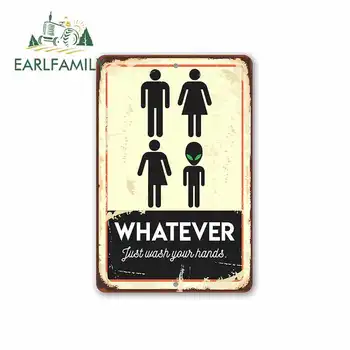 

EARLFAMILY 13cm x 8.6cm for Whatever Just Wash Your Hands Sign Funny Car Sticker Vinyl Truck RV VAN JDM Accessories Anime Comic