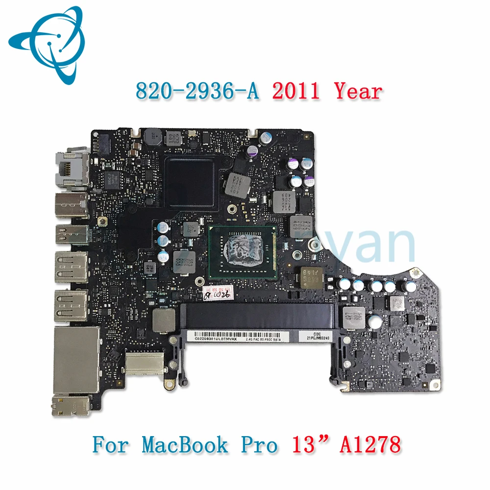 shenyan 820-2936-B 2011 A1278 Motherboard for Macbook Pro 13.3&quot i5 2.4 GHZ EMC 2419 2555 MD313xx/A MC700xx/A logic board | Компьютеры