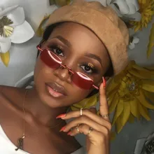 Квадратные женские солнцезащитные очки с металлической оправой милые сексуальные брендовые дизайнерские маленькие солнцезащитные очки в ретро-стиле с красной оправой Oculos De Sol Gafas