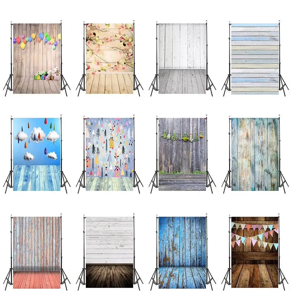 

WHISM 5*7 Feet Stereoscopic Wood Board Theme Photography Background Cloth Photo Cloth Home Decoration Canvas