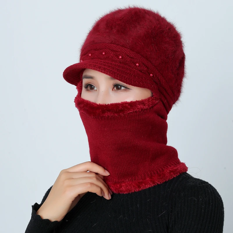 Зимние шапки Скалли Beanies шляпа для мамы Beanies женский шерстяной шарф головные уборы, Балаклава маска Gorras капот твист полосы вязаные шапки