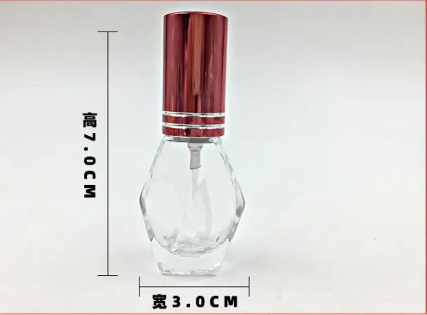 FX619-8ML Алмазный полигон прозрачный стеклянный косметический флакон для духов 100 шт./лот