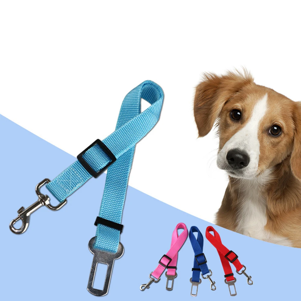 Adjustable Pet Cat Dog Car Seat Belt Pet Seat Vehicle Dog Harness Lead Clip Safety Lever Traction Collars Dogs Accessoires