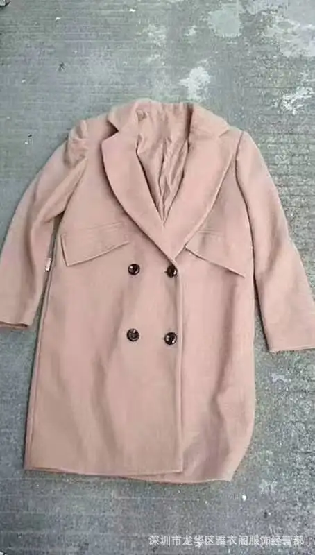 Woolen Overcoat Women's Stock Miscellaneous, Autumn And Winter Special Offer Mid-length Nizi Coat Wool Overcoat Overstock