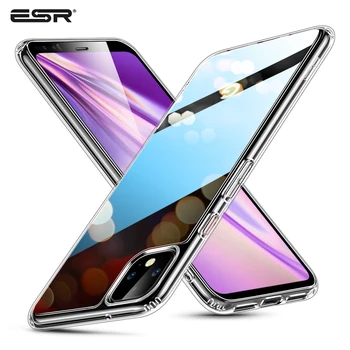 

ESR Clear Tempered Glass Case for Google Pixel 4 4 XL Luxury Soft Frame Bumper Case Black Shockproof Cover for Google Pixel 4 XL