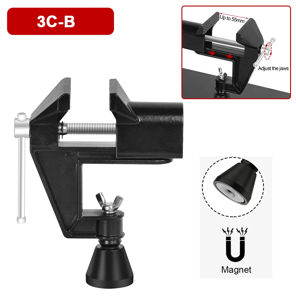 PCB Board Fixture Clips Magnetic Base Heat Gun Bracket Hot Air Gun Stand Soldering Third Hand Tool for Welding Desoldering PCB Board Fixture Clips Magnetic Base Heat Gun Bracket Hot Air Gun Stand Soldering Third Hand Tool for Welding Desoldering