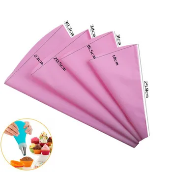 

1pcs Pink Confectionery Bag Silicone Icing Piping Cream Pastry Bag Nozzle DIY Cake Decorating Baking Decorating Tools