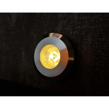 

Round white LED downlight for stairs 5W, 3000K Warm white, Aluminium, IP 20